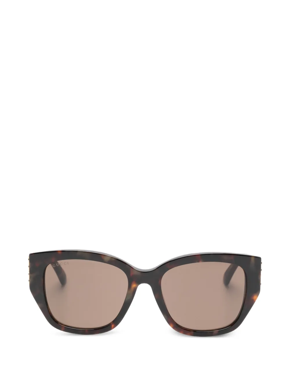 Gucci Eyewear square-frame logo-detail sunglasses - Marrone