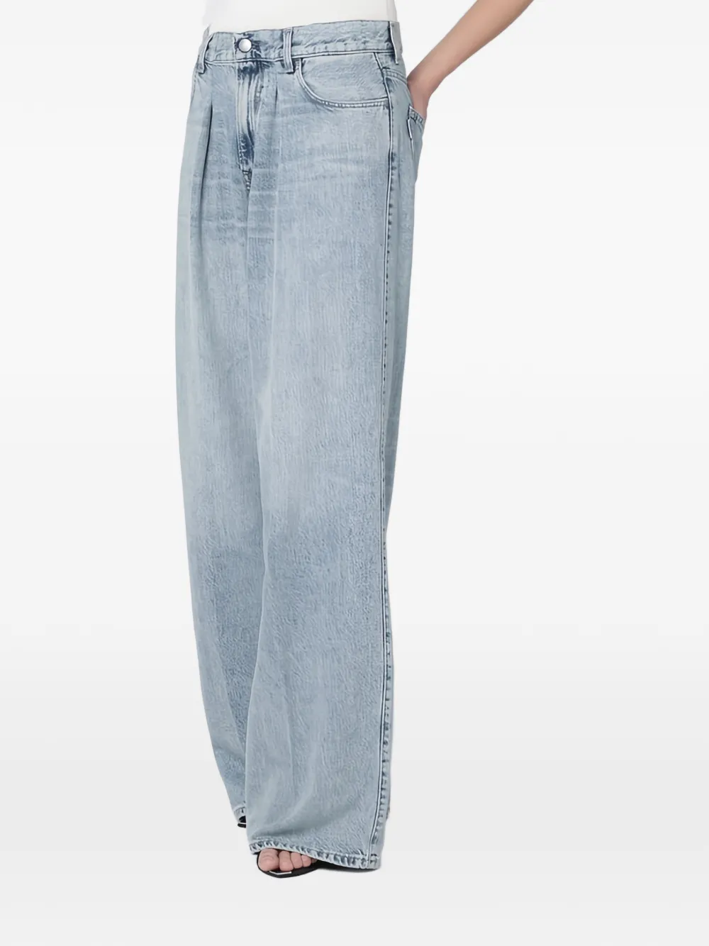  Haikure Whiskering-effect Jeans - Blue 