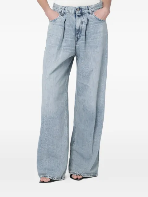 Haikure whiskering-effect jeans