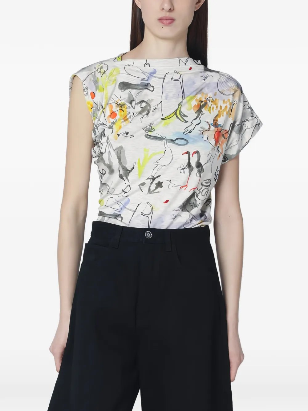 Vivienne Westwood T-shirt Hebo con stampa grafica - Toni neutri