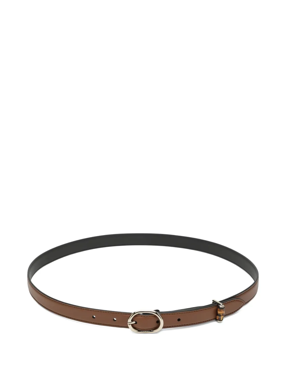 Gucci oval-buckle leather belt - Brown