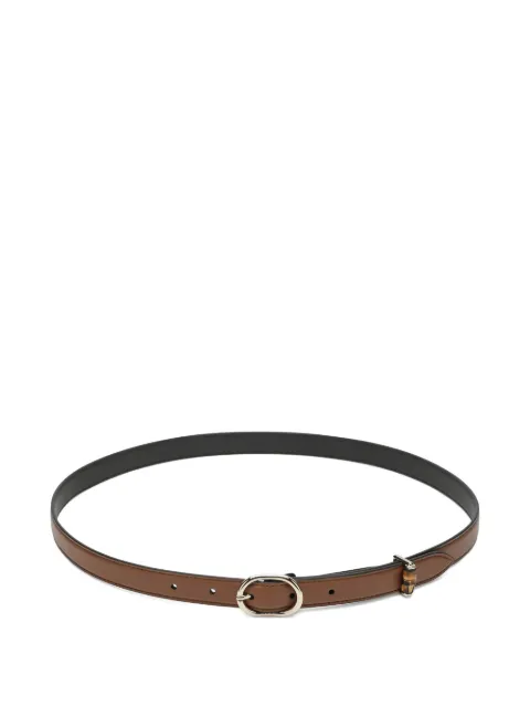 Gucci oval-buckle leather belt