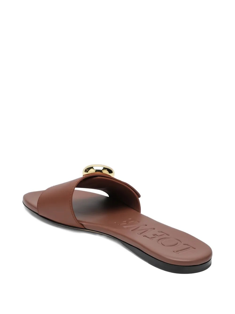 LOEWE Slippers met open neus Bruin