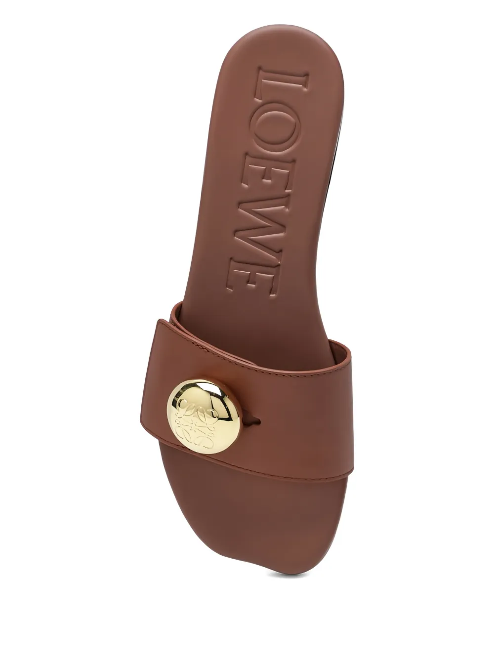 LOEWE Slippers met open neus Bruin