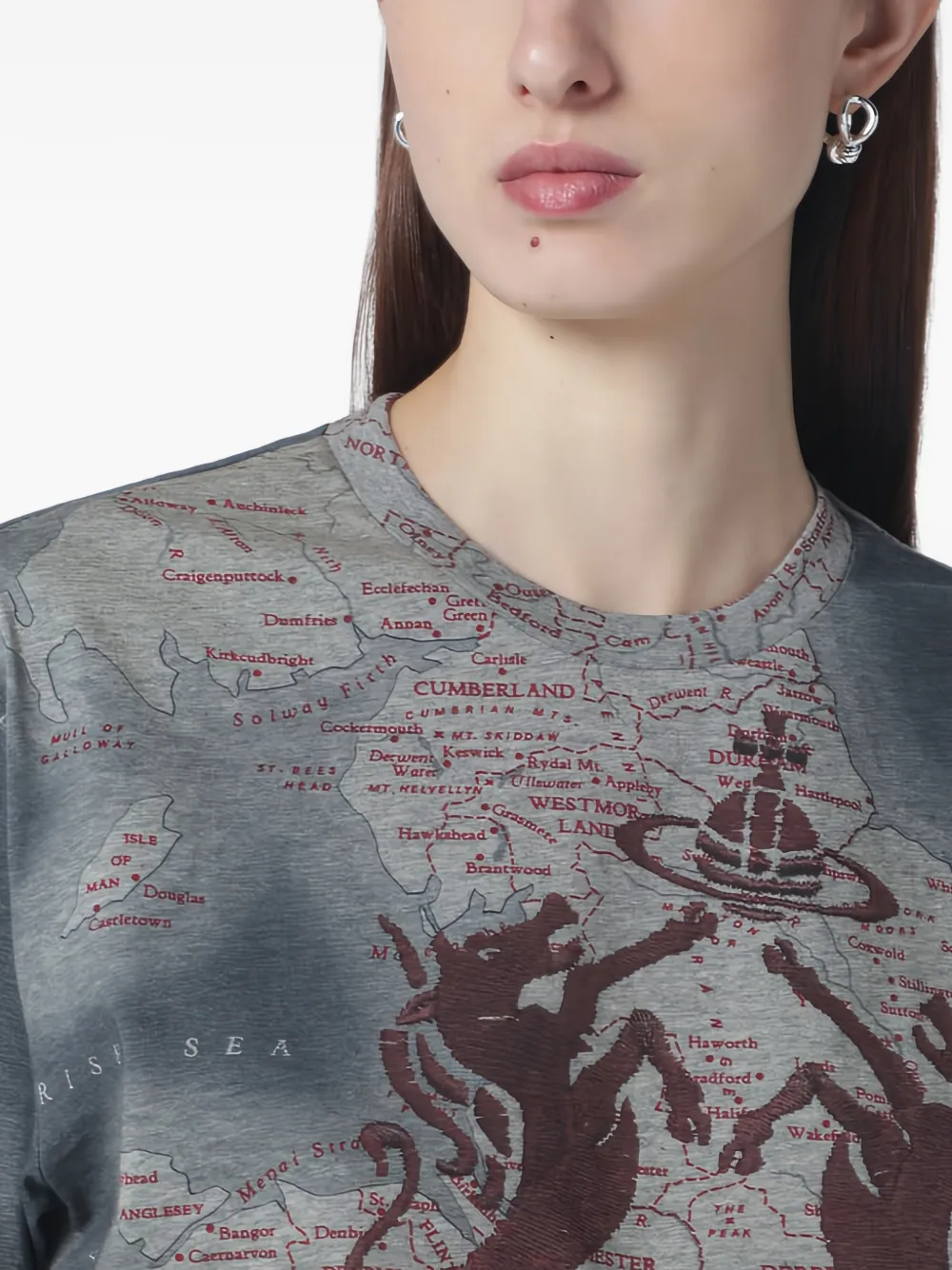 Vivienne Westwood T-shirt met paardenprint Grijs