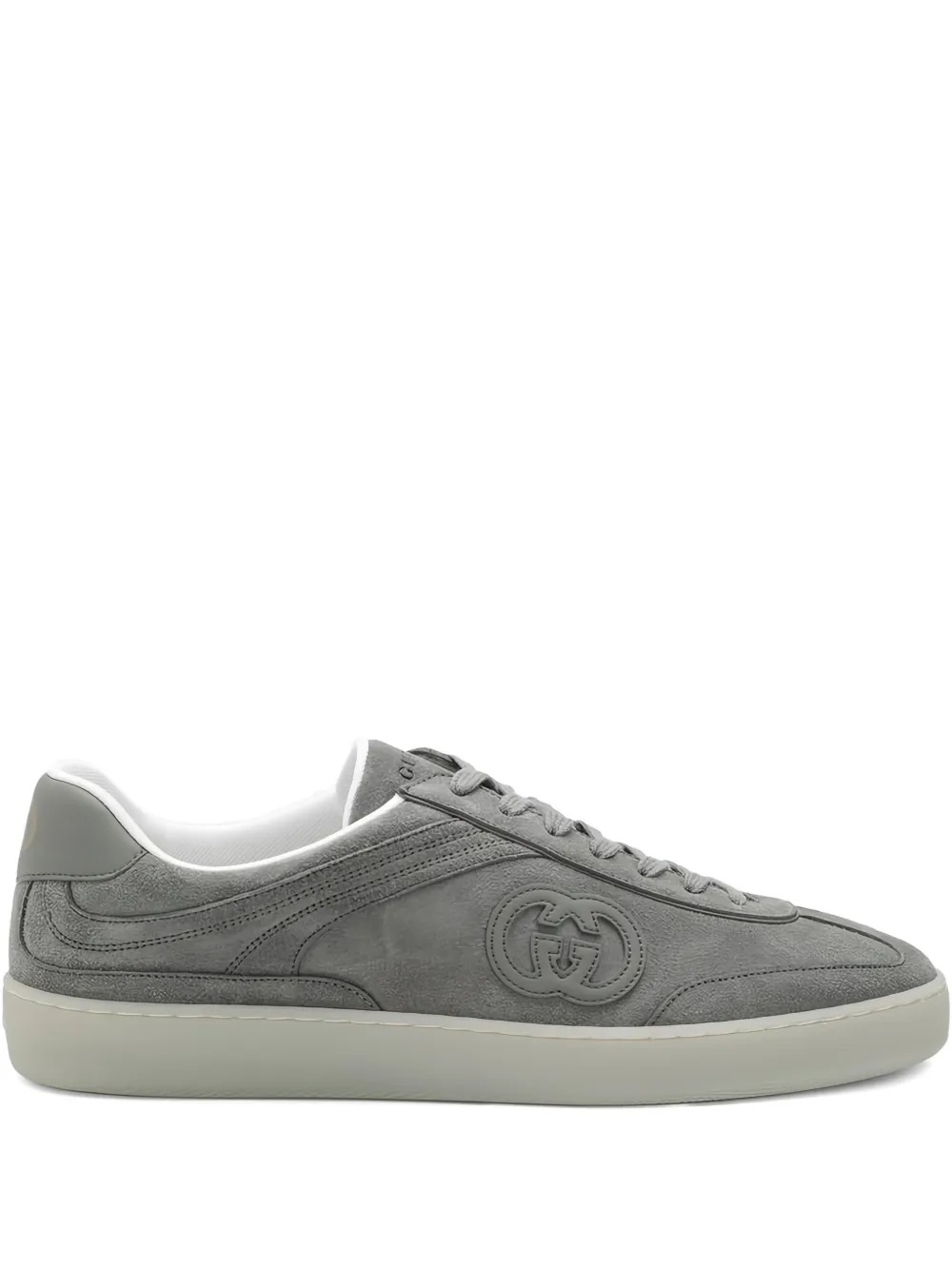Gucci Logo-detail Low Sneakers In Gray