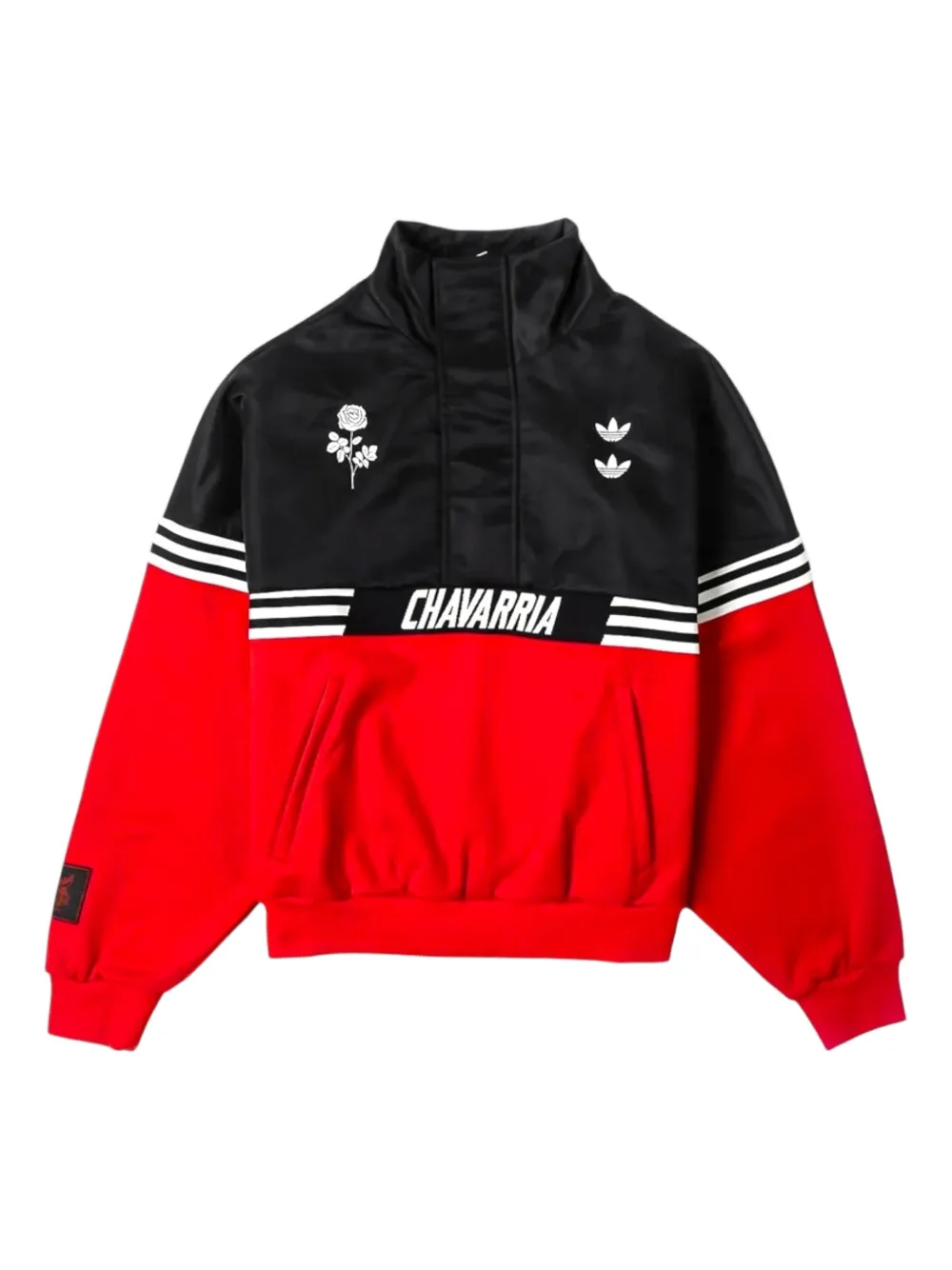 x Adidas logo-embroidery stripe jacket