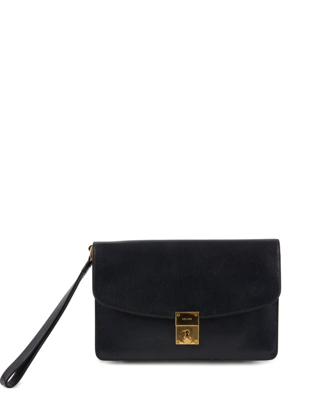 Celine Pre-Owned 1970s leather clutch bag - Blu
