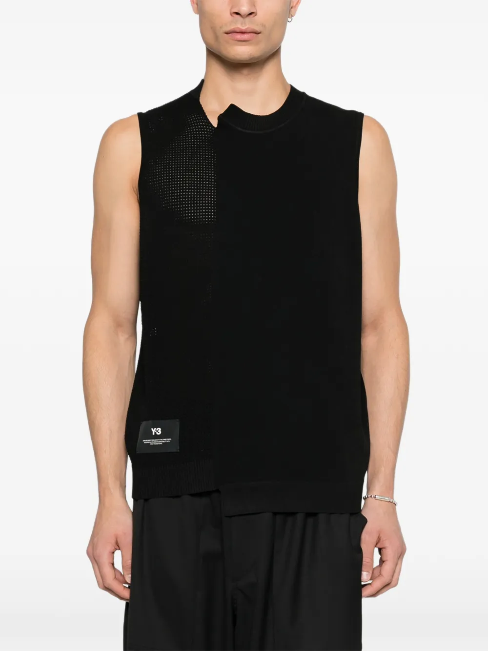 Y-3 GFX gebreide tanktop Zwart