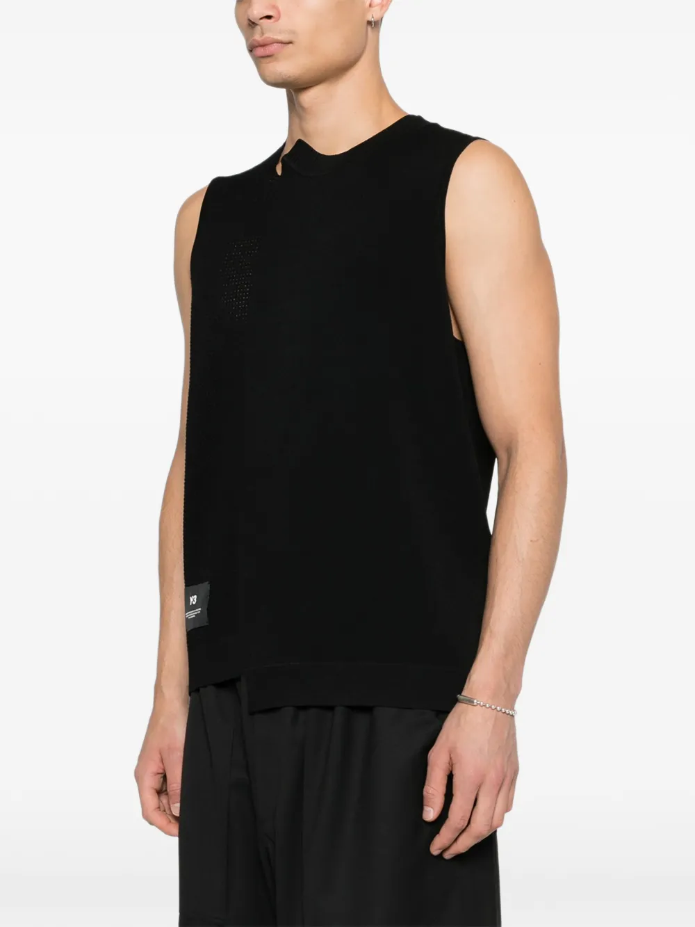 Y-3 GFX gebreide tanktop Zwart