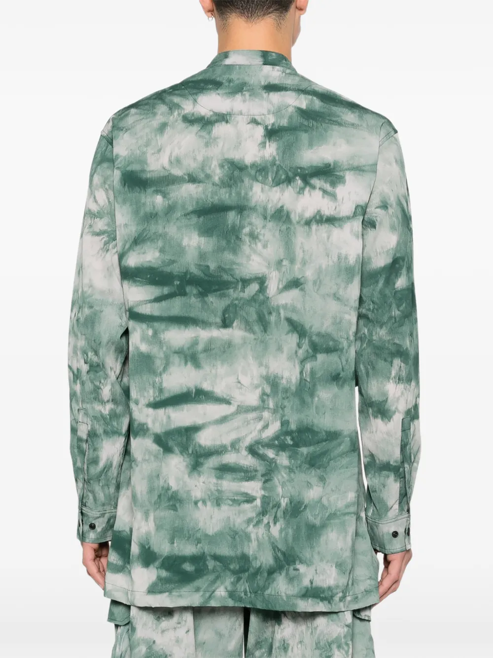 Y-3 Aop overhemd met tie-dye zak Groen