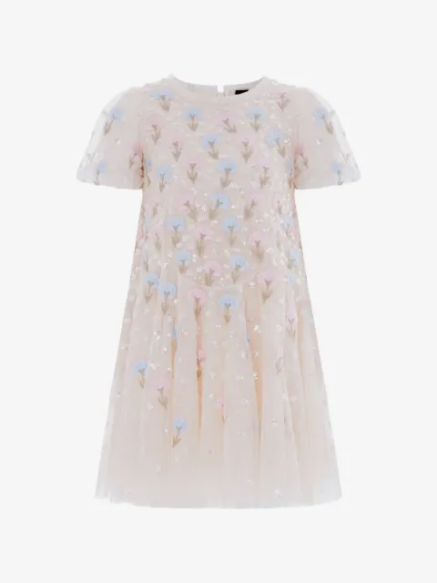 NEEDLE & THREAD KIDS Festliches Kleid mit Blumenapplikation 