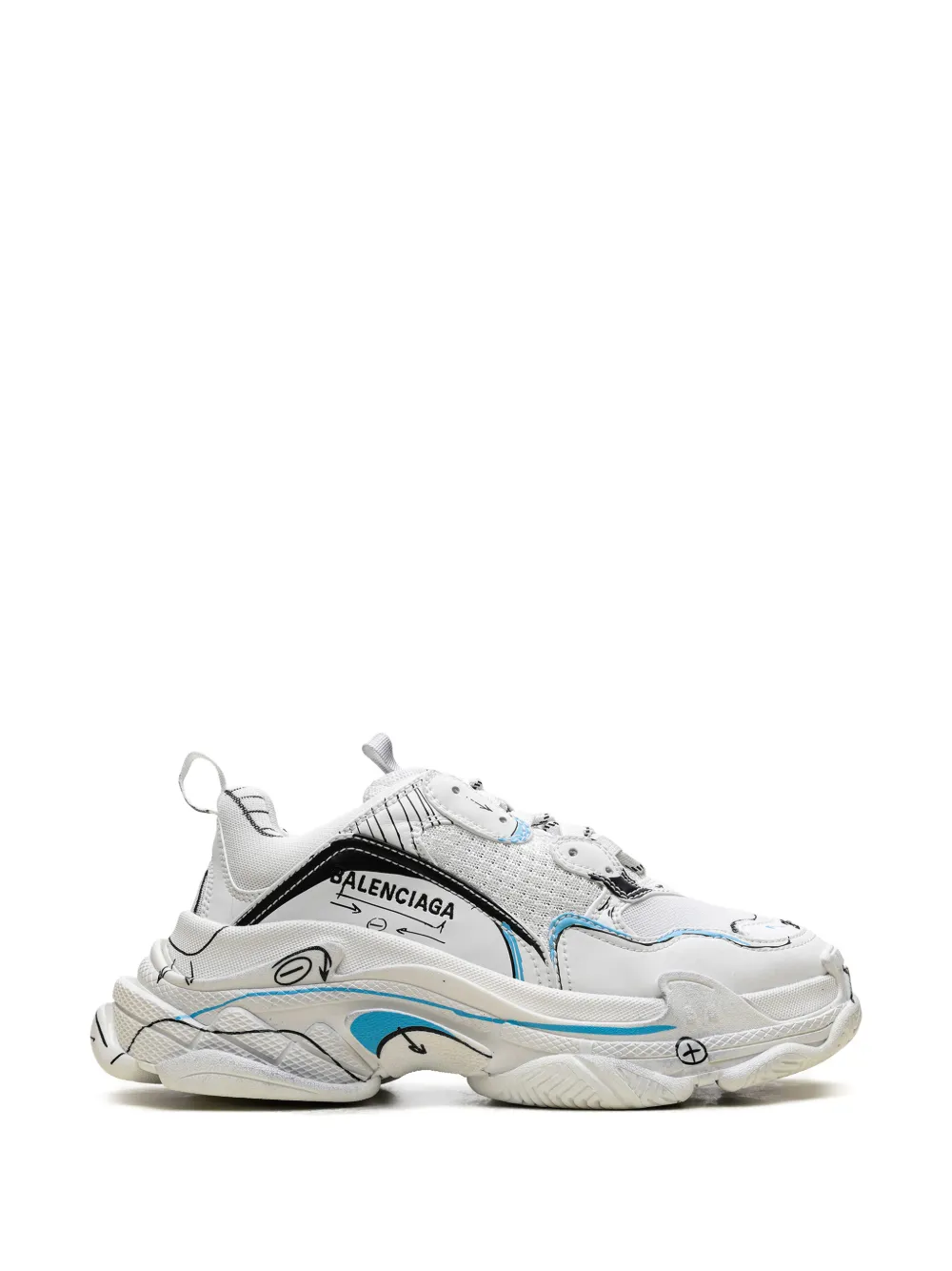 Balenciaga Sneakers Triple S con stampa - Bianco