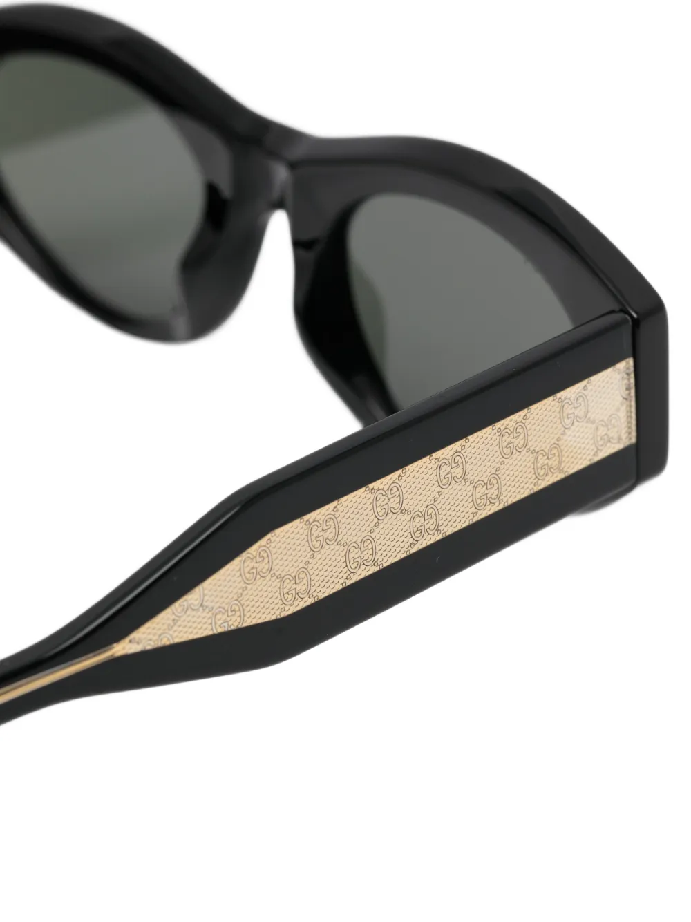 Gucci Eyewear GG zonnebril met geometrisch montuur Zwart