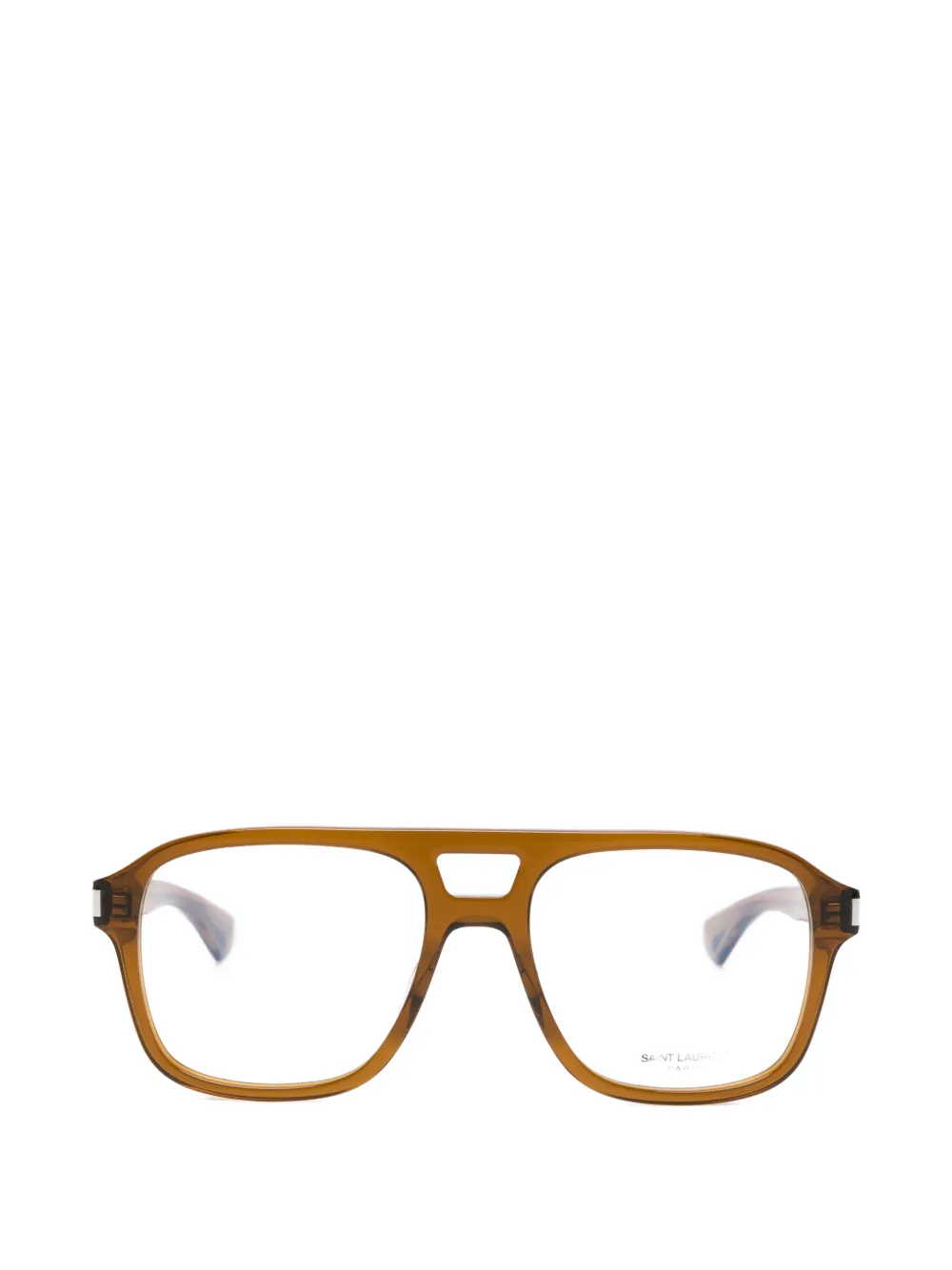 Saint Laurent Aviator-style Acetate Optical Glasses In Green