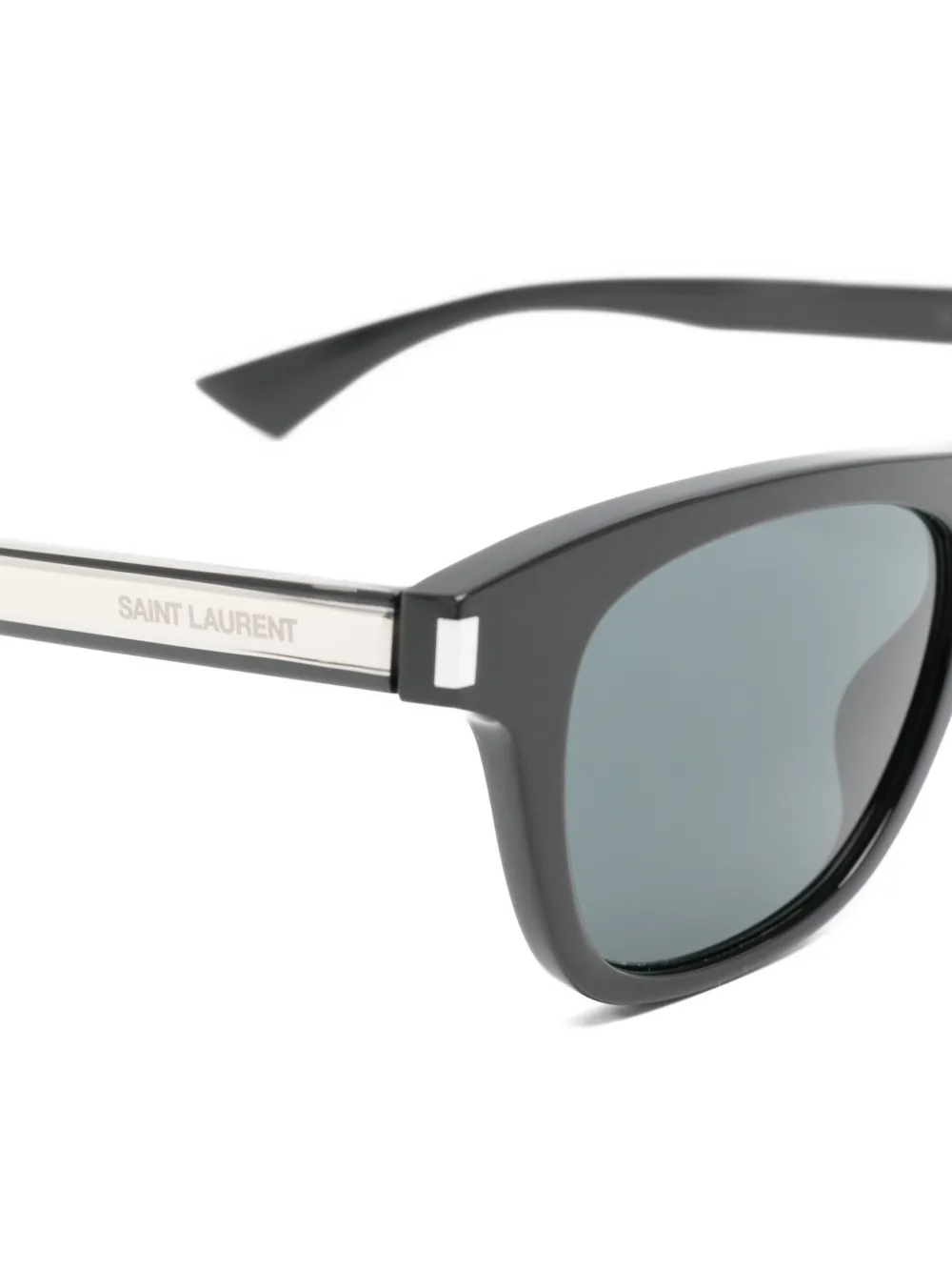 Saint Laurent Eyewear Zonnebril met rechthoekig montuur Zwart