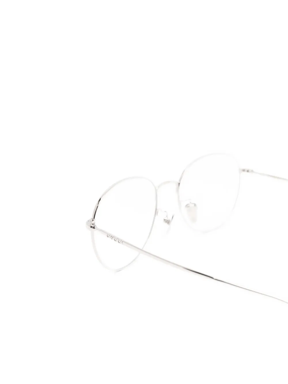 Gucci Eyewear Bril met ovaal montuur Zilver