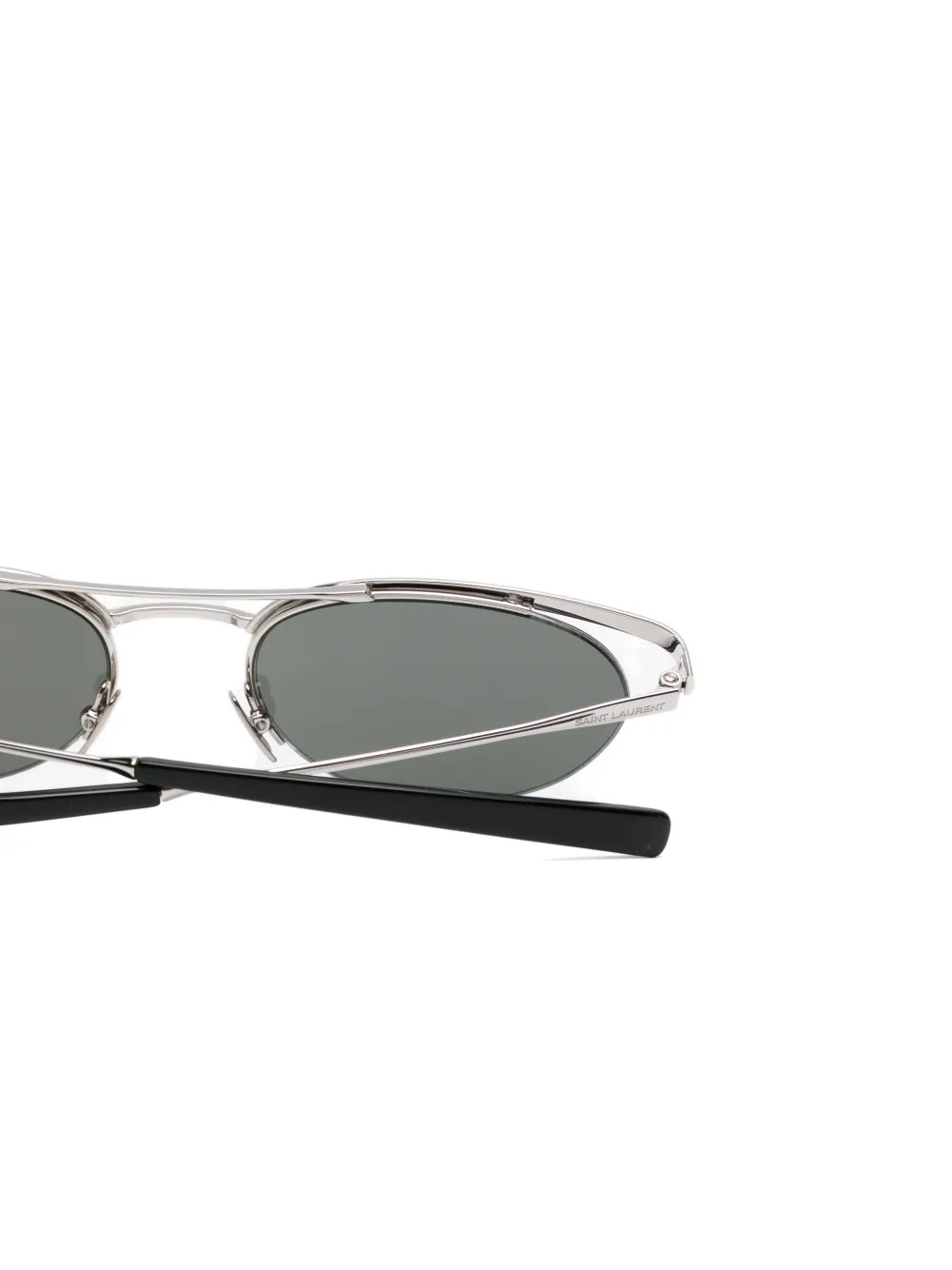 Saint Laurent Eyewear Zonnebril met piloten montuur Zilver
