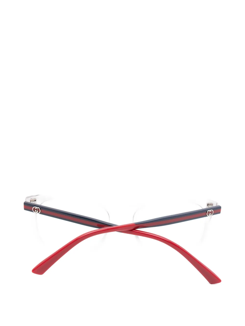  Gucci Eyewear Stripe Frame Glasses - Grey 