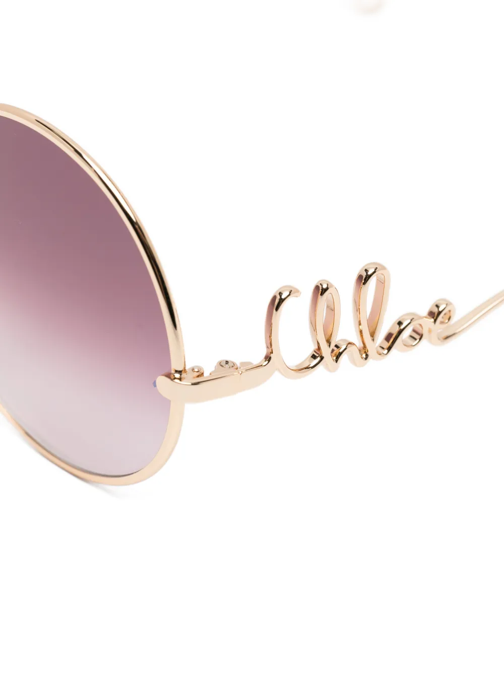  Chloé Eyewear Round-shape Sunglasses - Gold 
