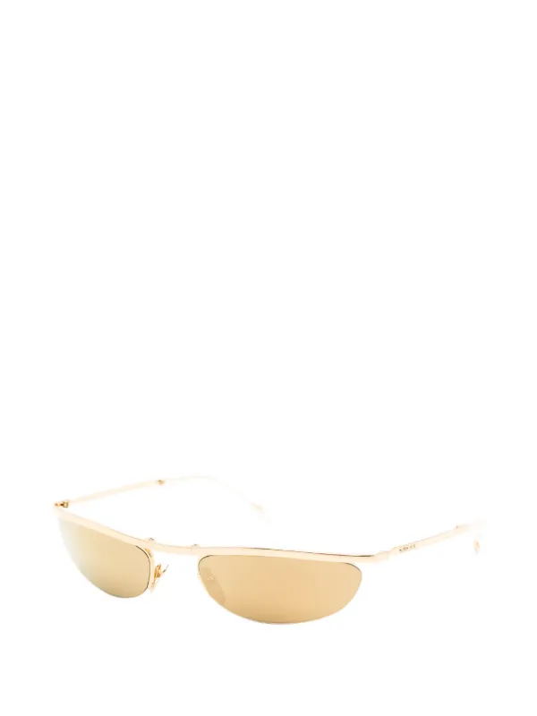 GUCCI オーバル サングラス ゴールドフレーム Gucci Eyewear オーバルフレーム サングラス | ゴールドトーン
