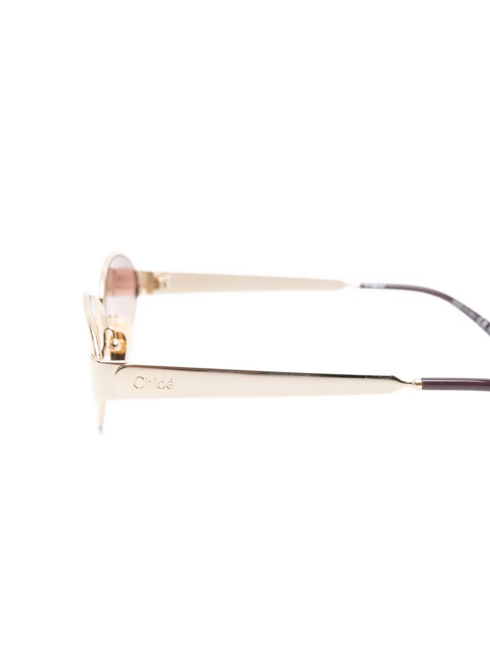  Chloé Oval-frame Sunglasses - Gold 