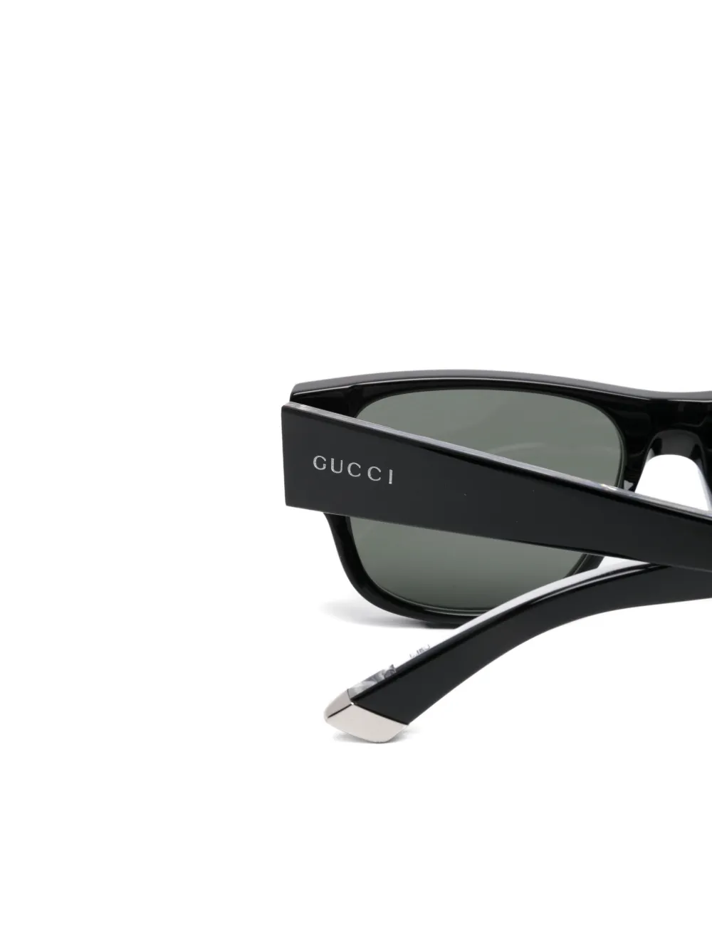 Gucci Eyewear Zonnebril met geometrisch montuur Zwart