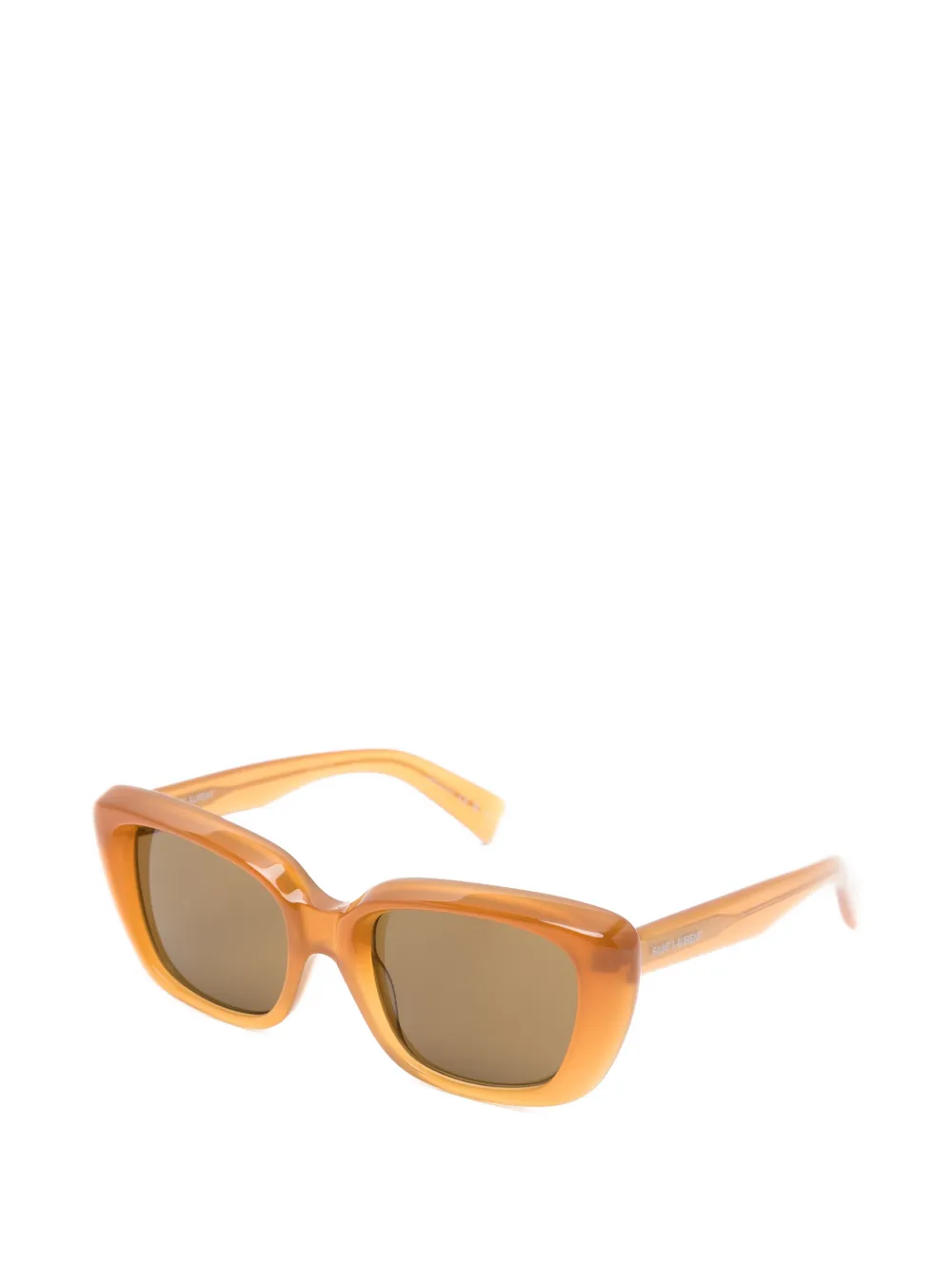  Saint Laurent Eyewear Rectangle-frame Sunglasses - Brown 