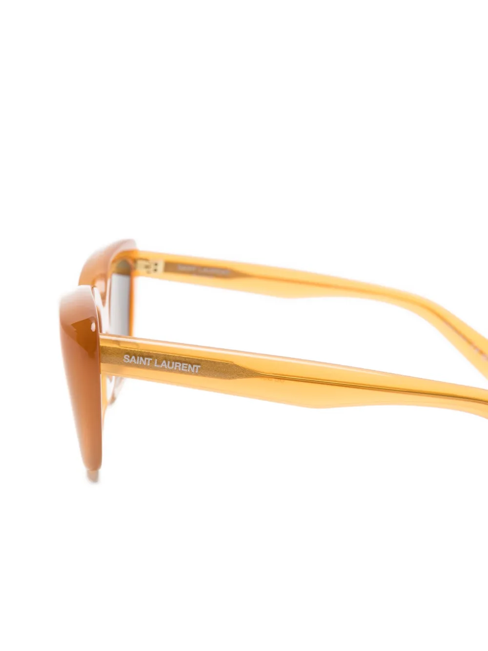  Saint Laurent Eyewear Rectangle-frame Sunglasses - Brown 