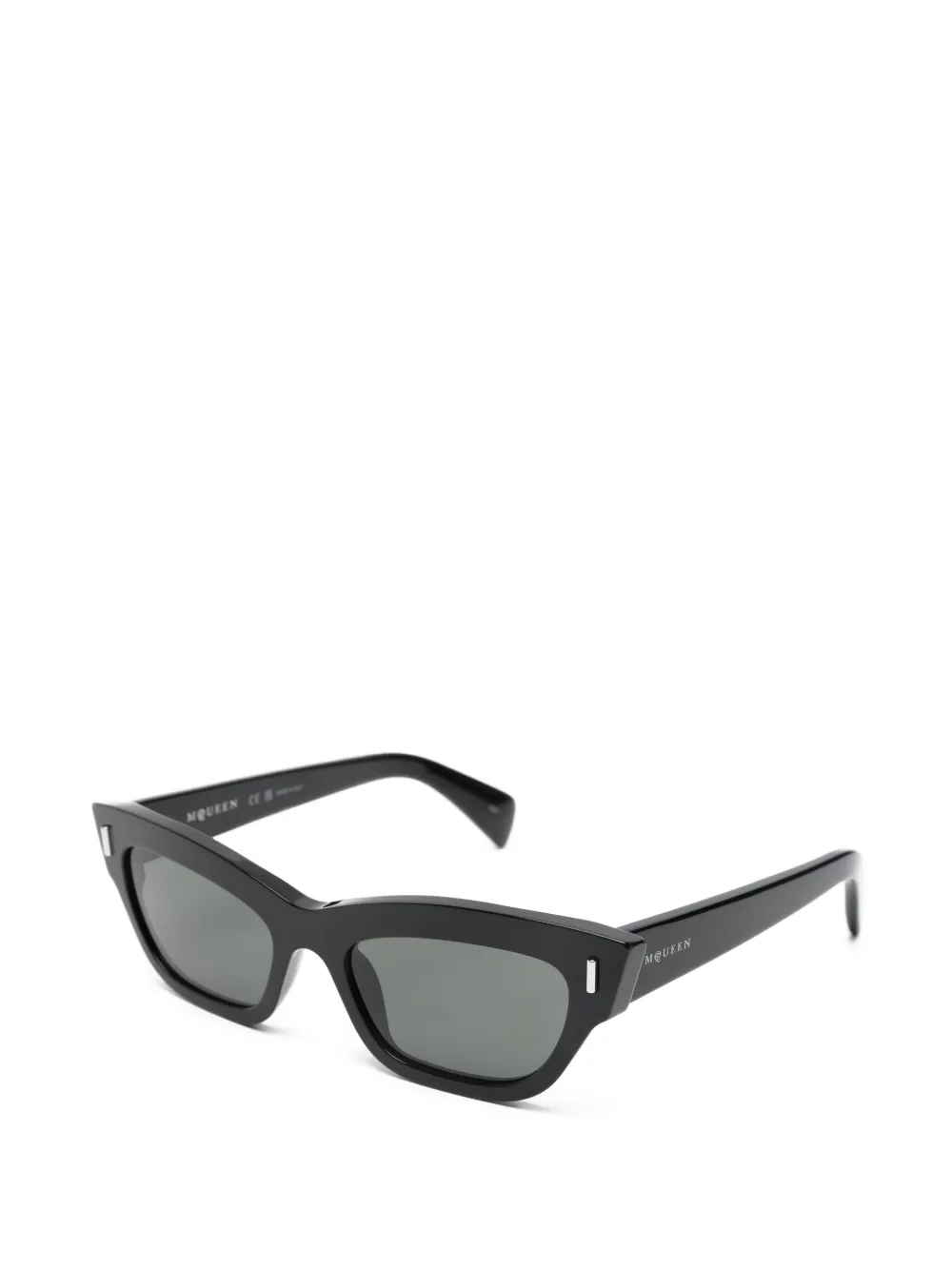 Alexander McQueen Eyewear Zonnebril met cat-eye montuur Zwart