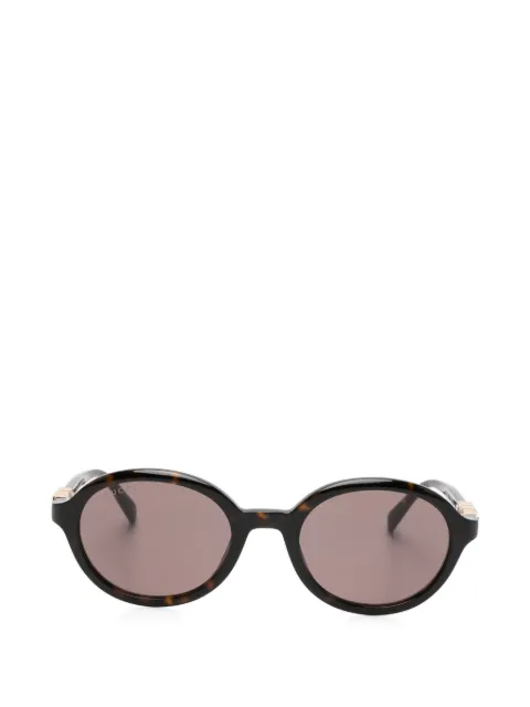 Gucci Eyewear lentes de sol con armazón ovalada y detalle del logo