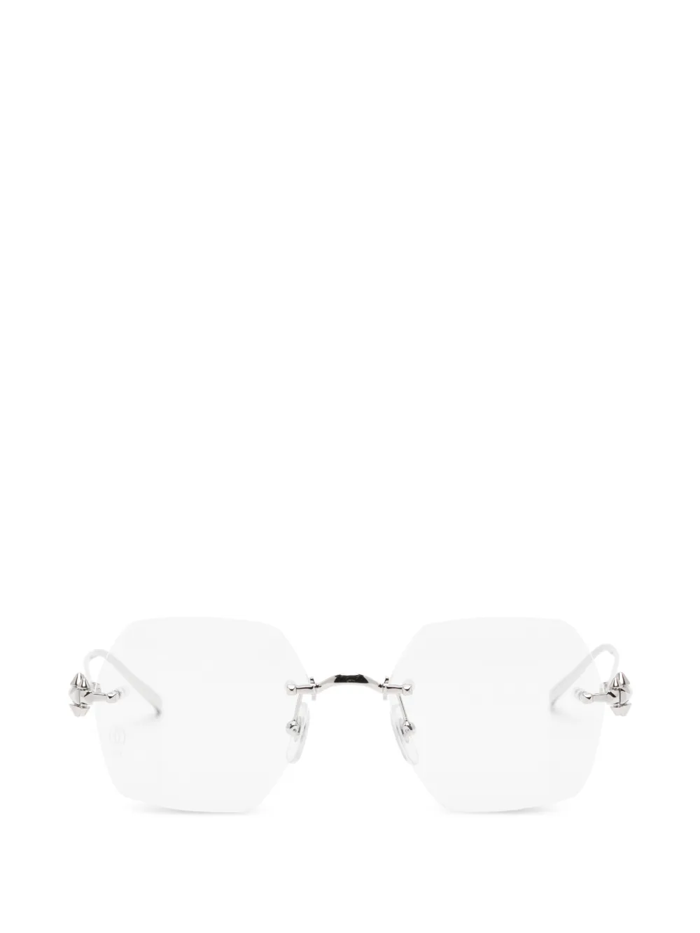 Cartier Eyewear rimless geometric-frame glasses - Argento