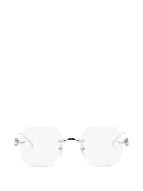 Cartier Eyewear rimless geometric-frame glasses