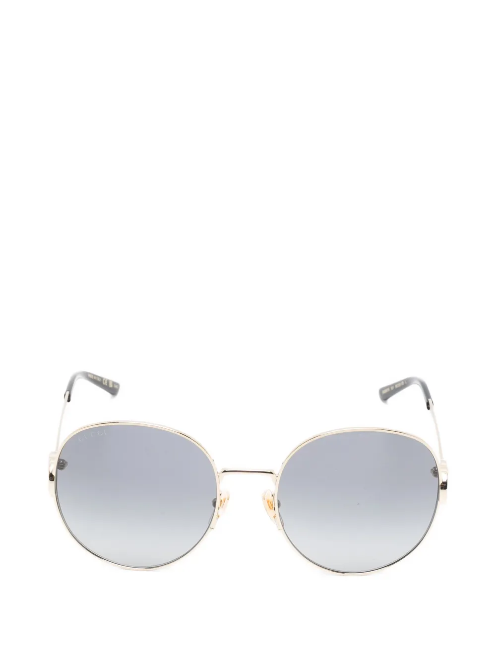 Gucci Eyewear logo-detail round-frame sunglasses - Oro