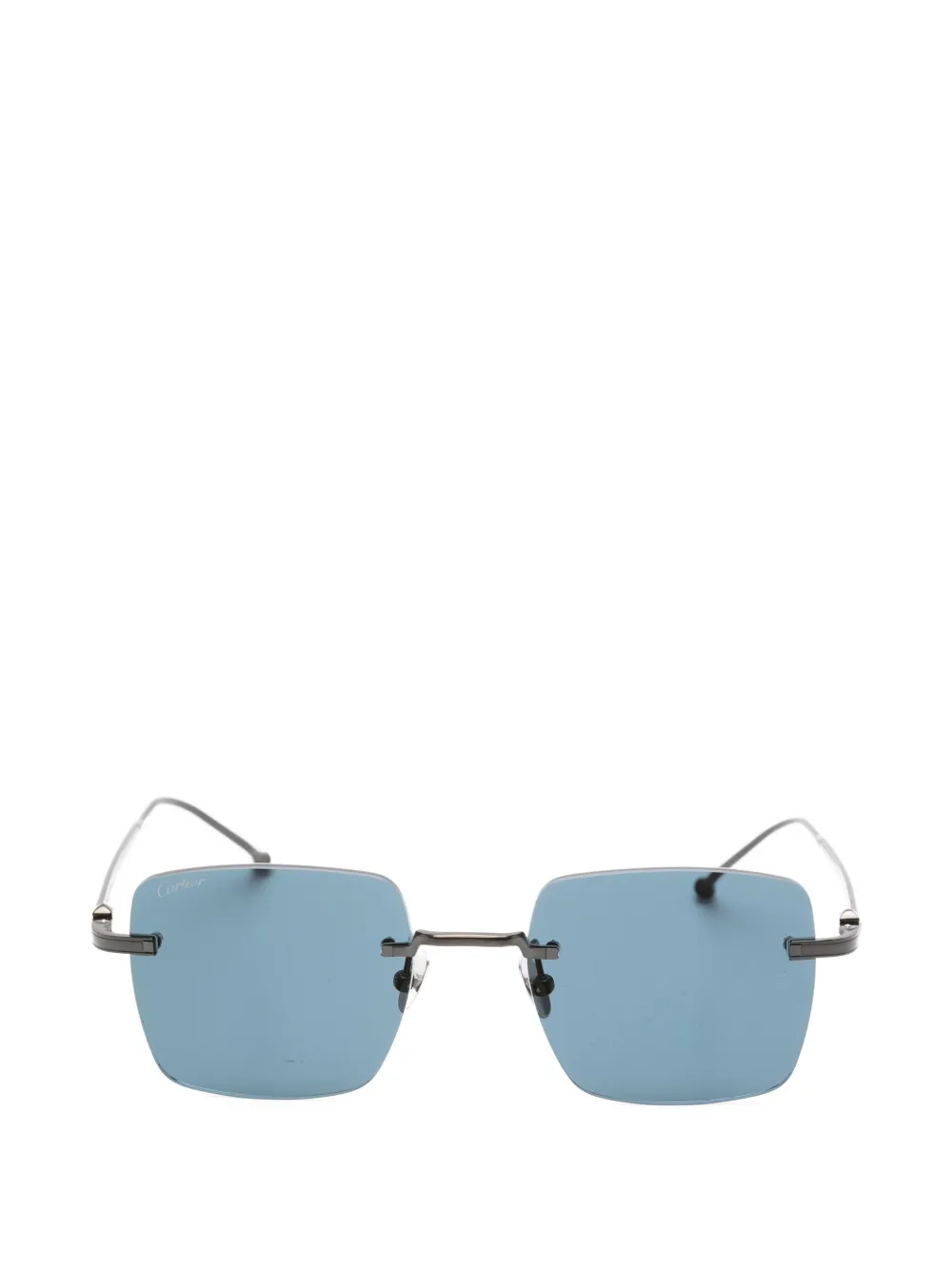Cartier Eyewear Sonnenbrille mit eckigem Gestell - Schwarz
