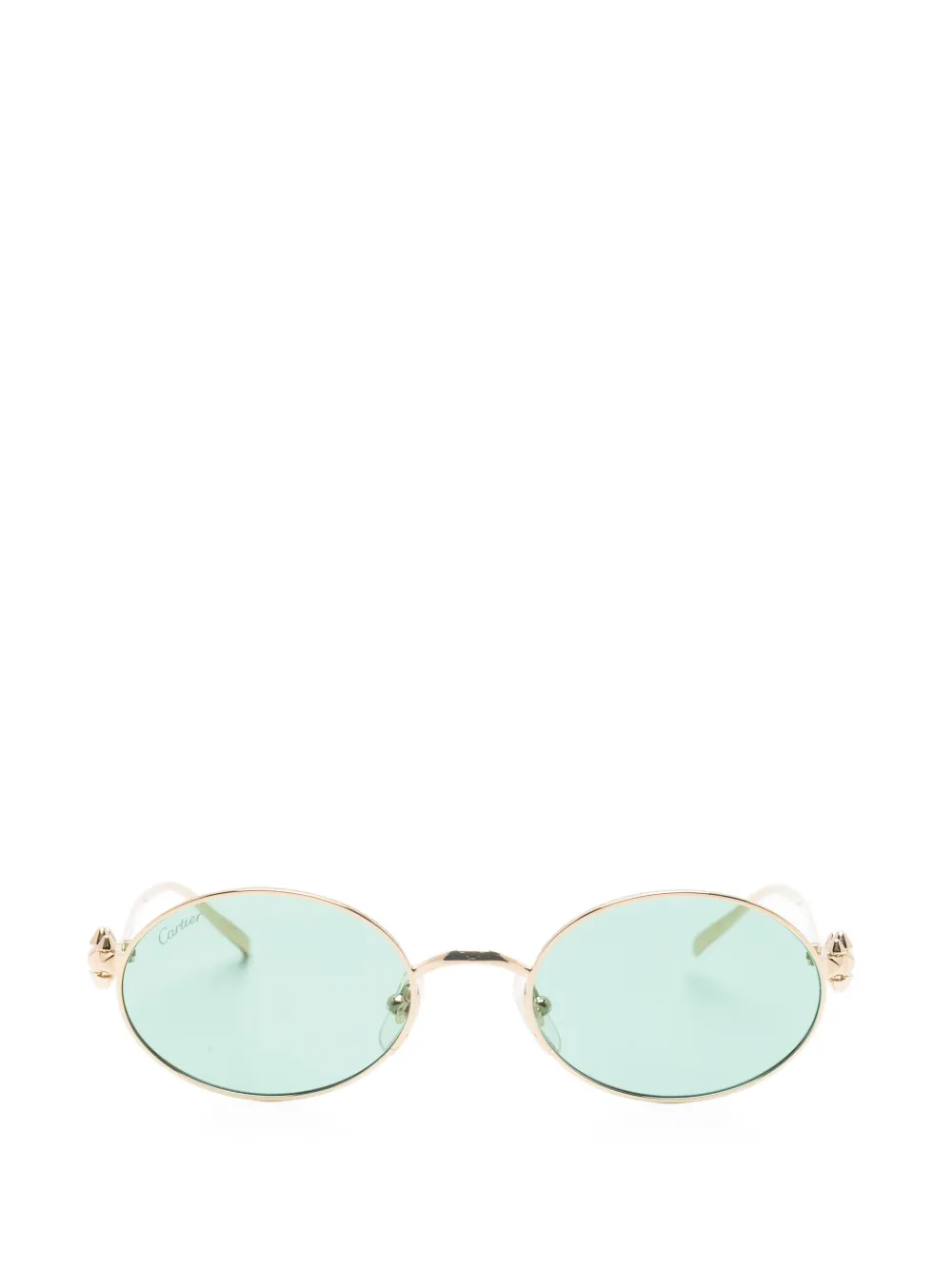 Cartier Eyewear oval embellished sunglasses - Oro