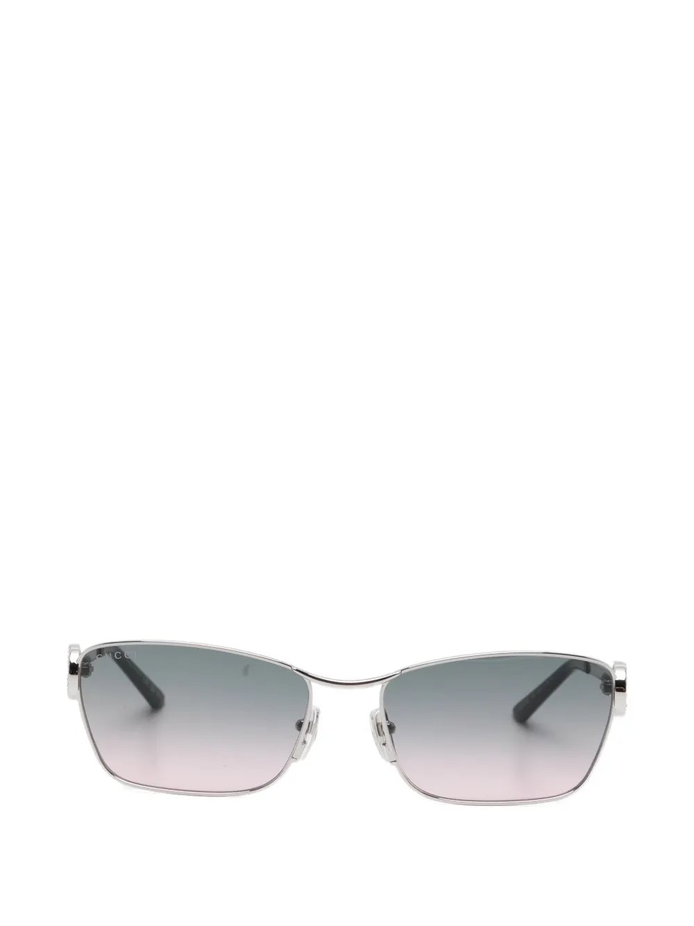 Gucci Eyewear gg-logo rectangle-frame sunglasses - Argento