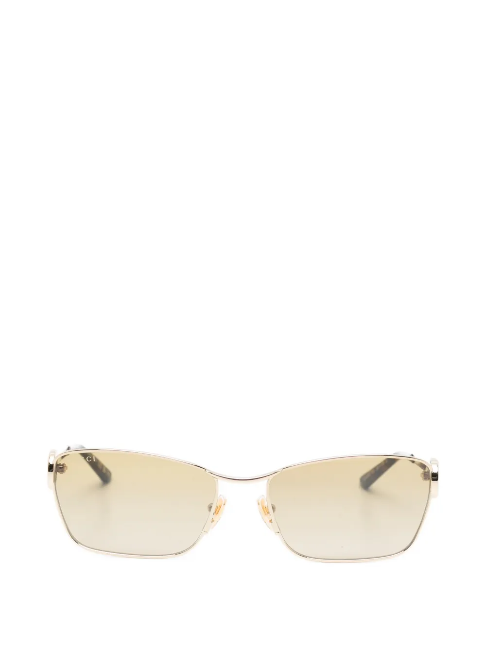 Gucci Eyewear gg logo rectangle-frame sunglasses - Oro