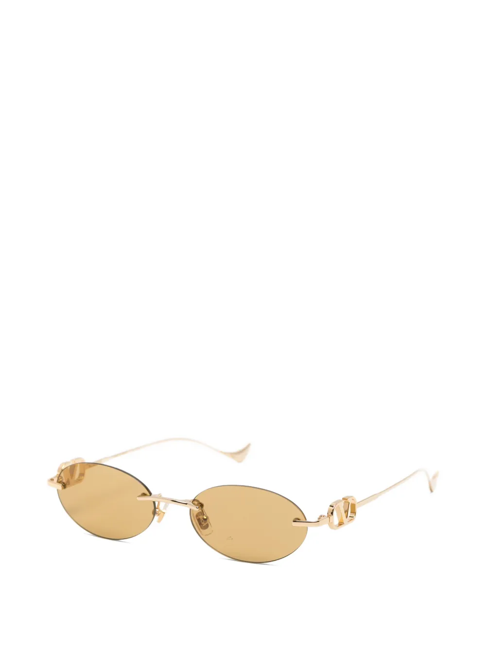 VALENTINO GARAVANI EYEWEAR VLogo zonnebril met ovaal montuur Goud