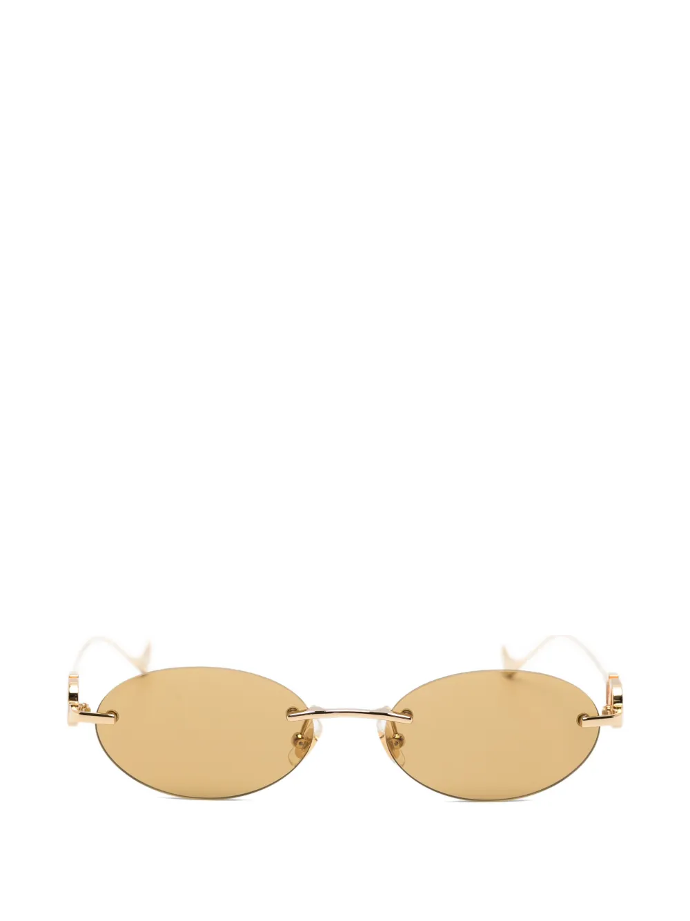 VALENTINO GARAVANI EYEWEAR VLogo oval-frame sunglasses - Oro