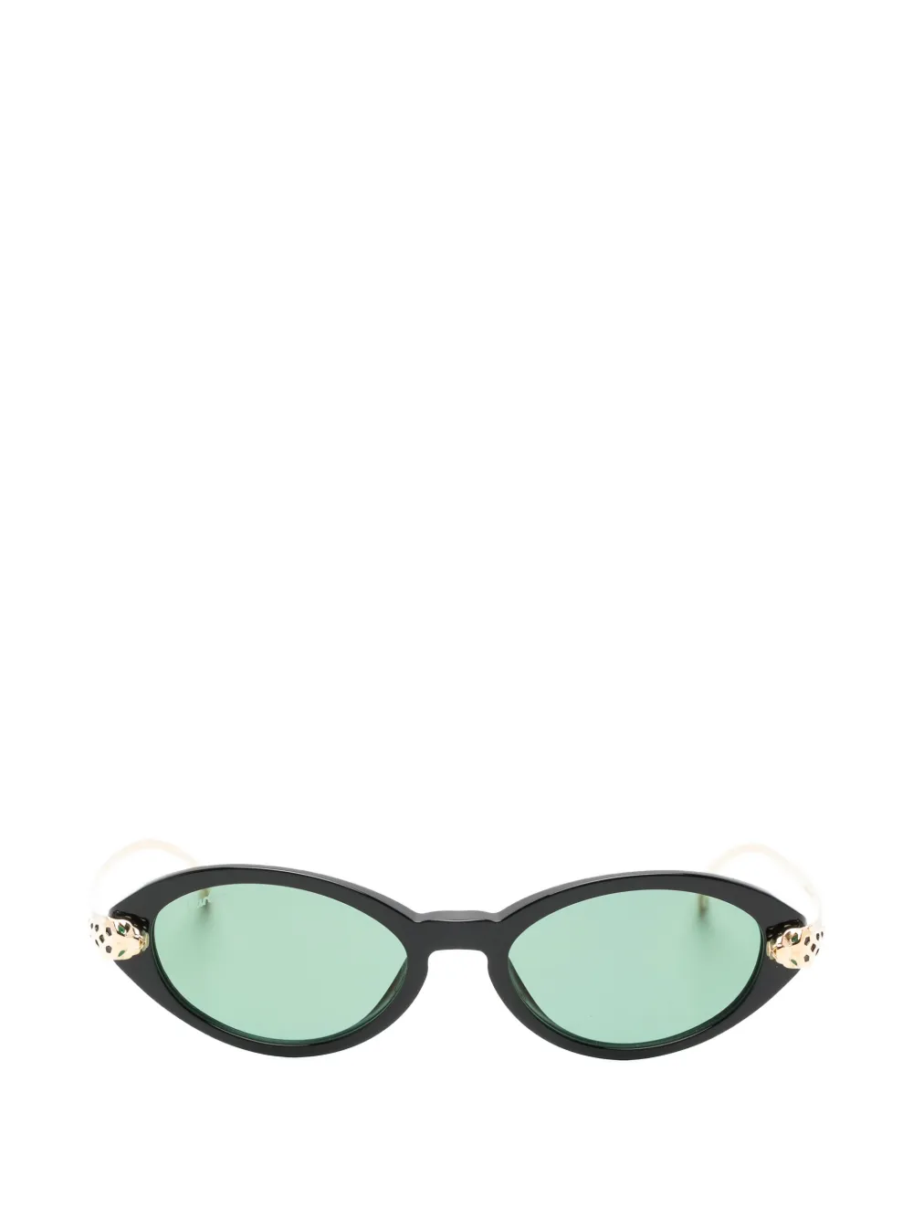 Cartier Eyewear Occhiali da sole ovali - Nero