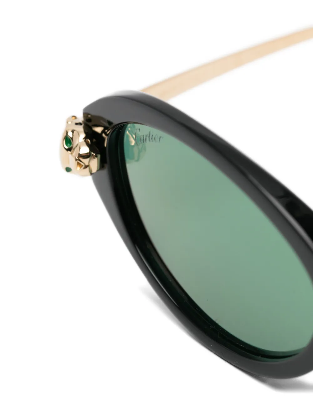 Cartier Eyewear Zonnebril met ovalen montuur Zwart