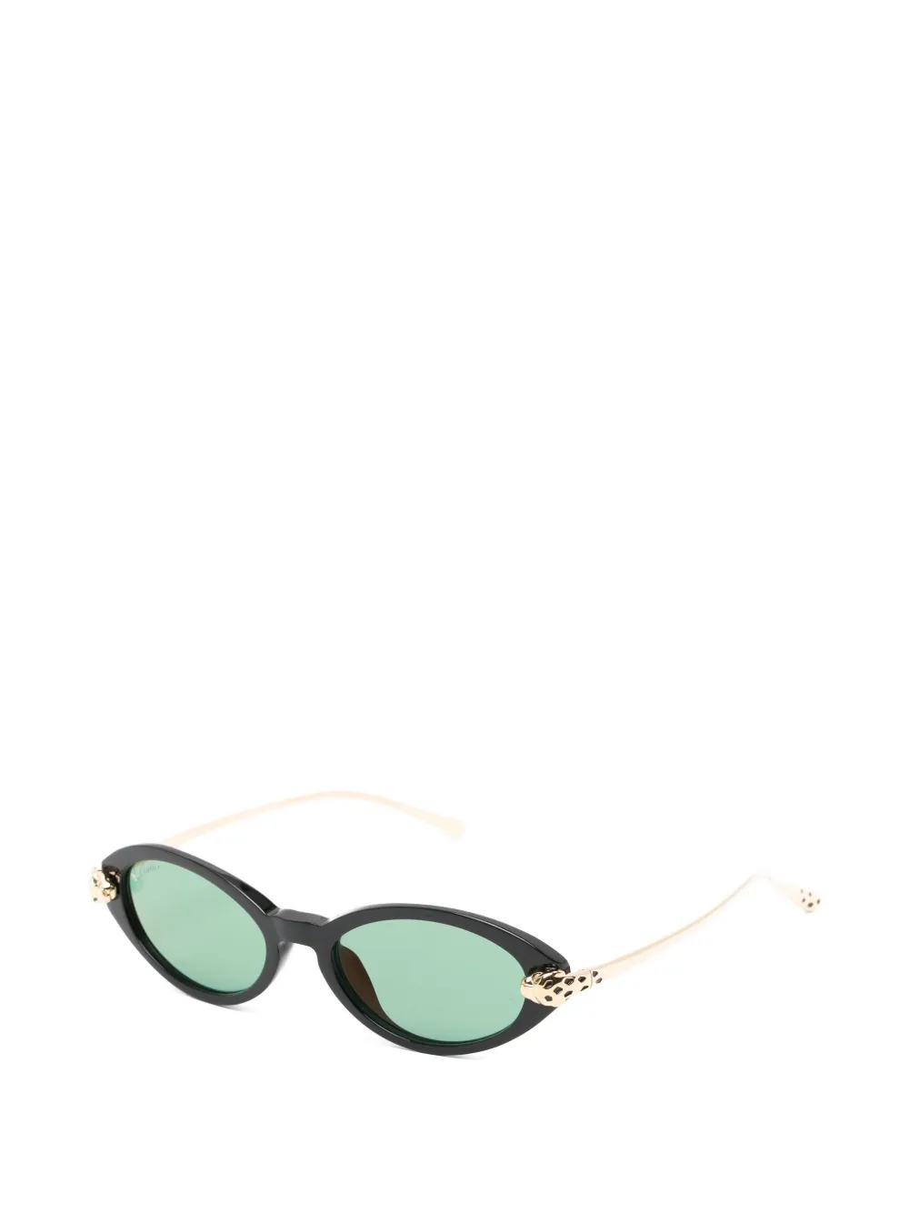 Cartier Eyewear Zonnebril met ovalen montuur Zwart
