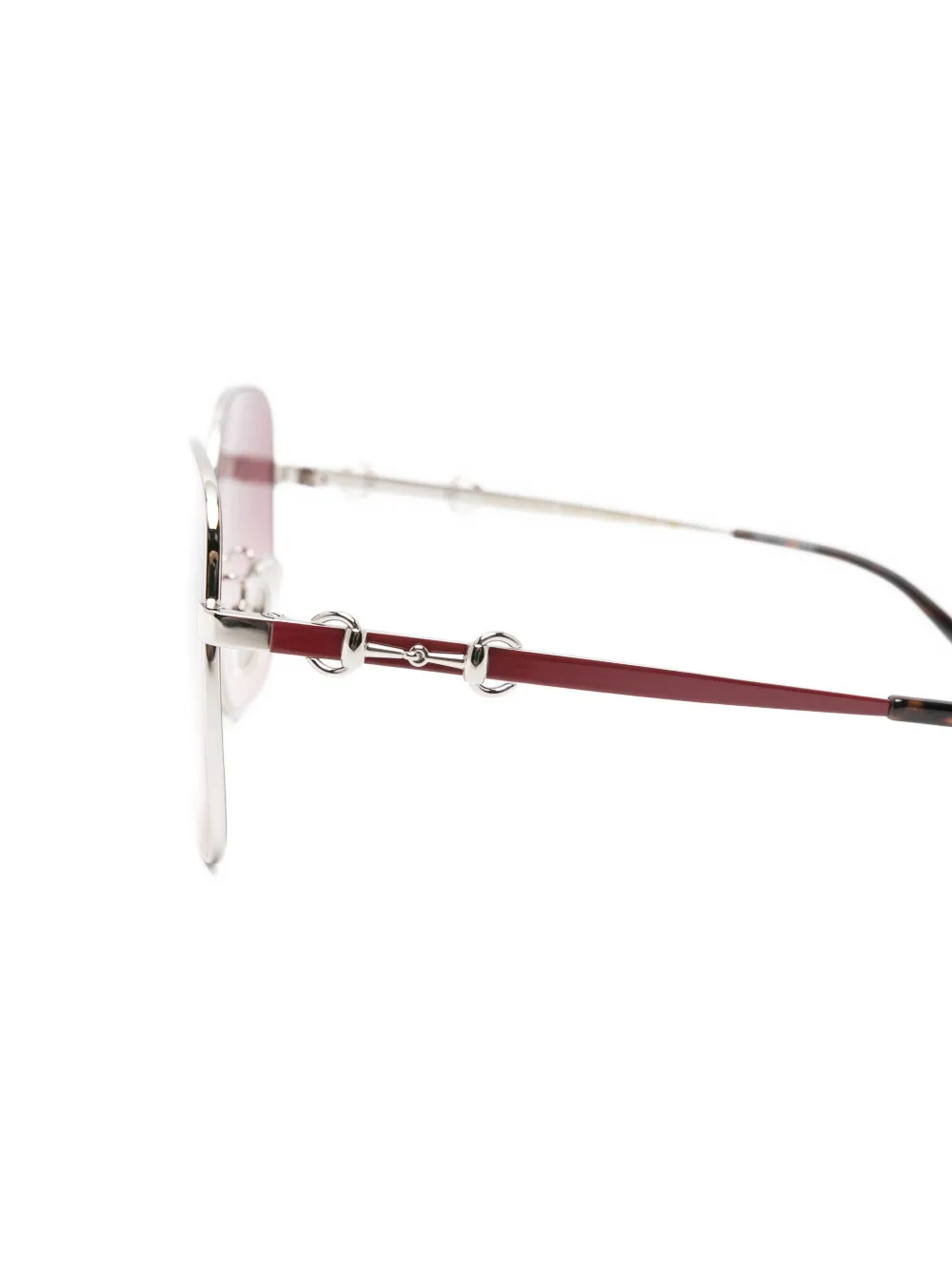 Gucci Eyewear Zonnebril met vierkant montuur Zilver