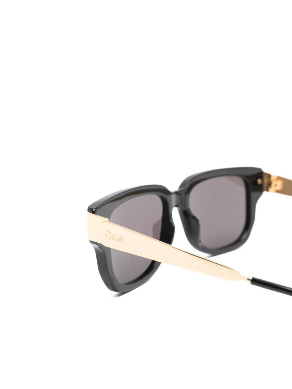  Chloé Eyewear Rectangle-frame Sunglasses - Black 