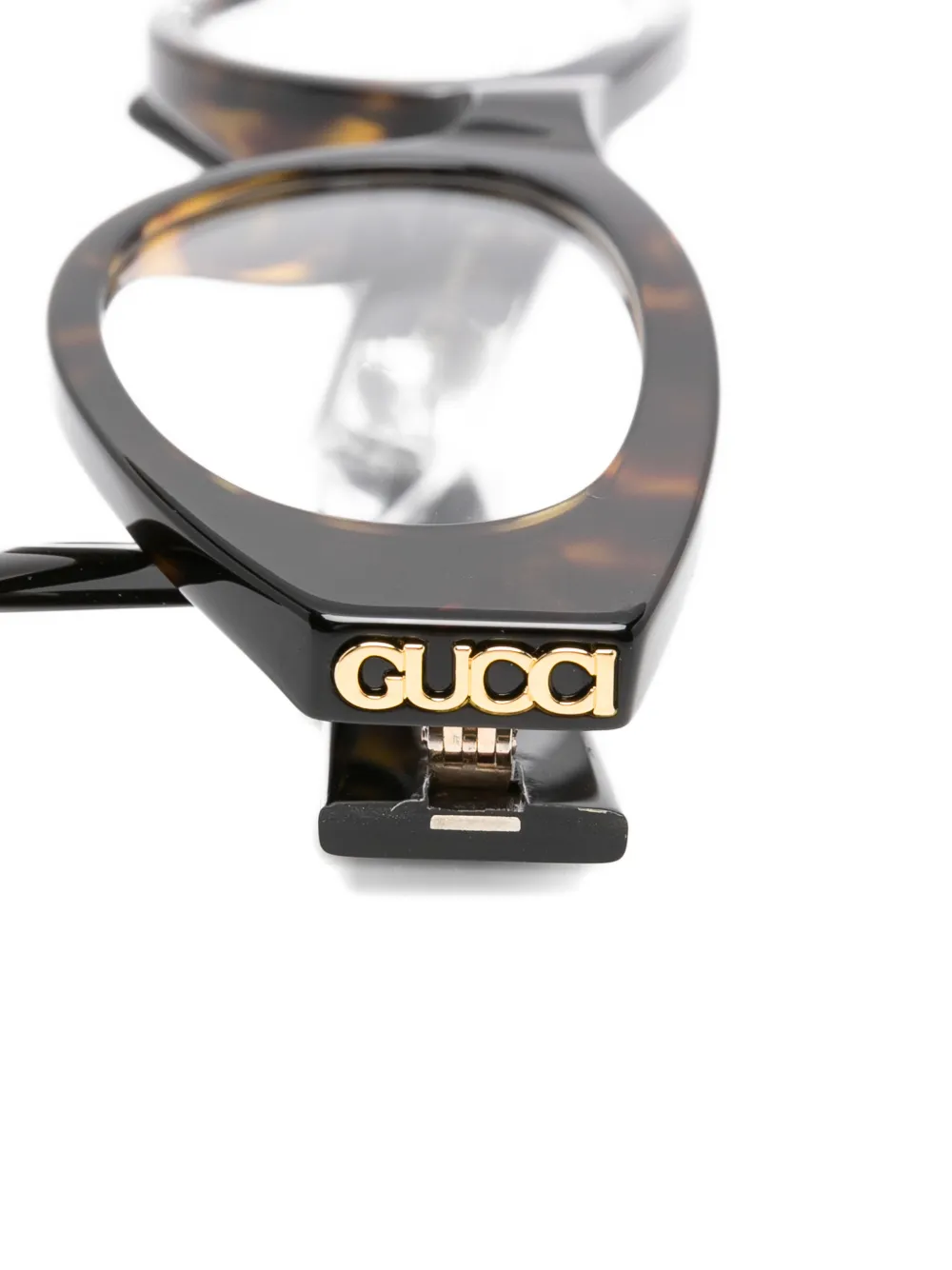  Gucci Eyewear Geometric Glasses - Brown 