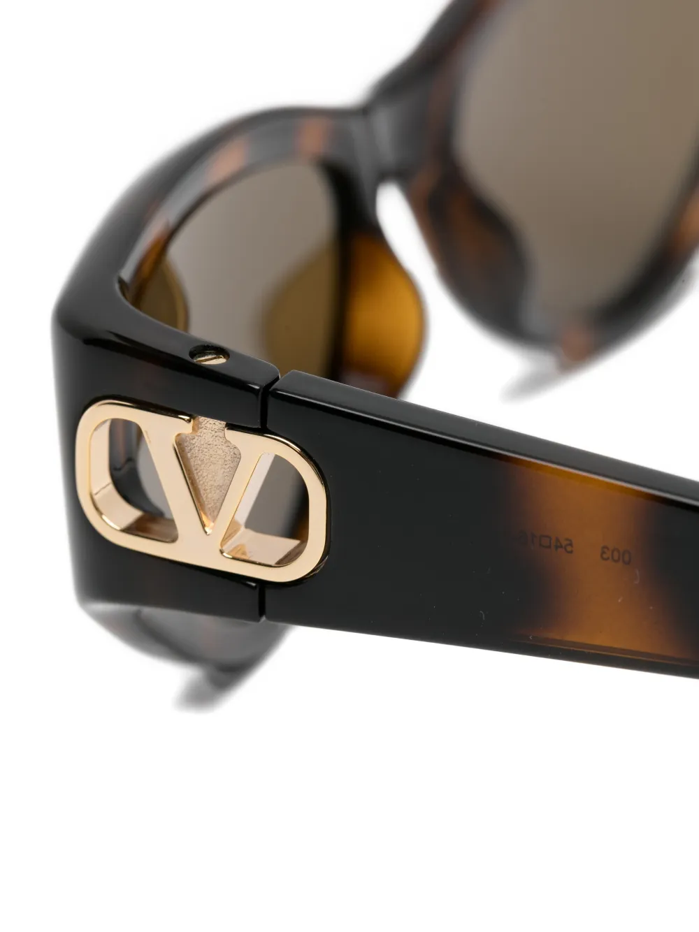 VALENTINO GARAVANI EYEWEAR VLogo zonnebril met cat-eye montuur en schildpadschild effect Bruin