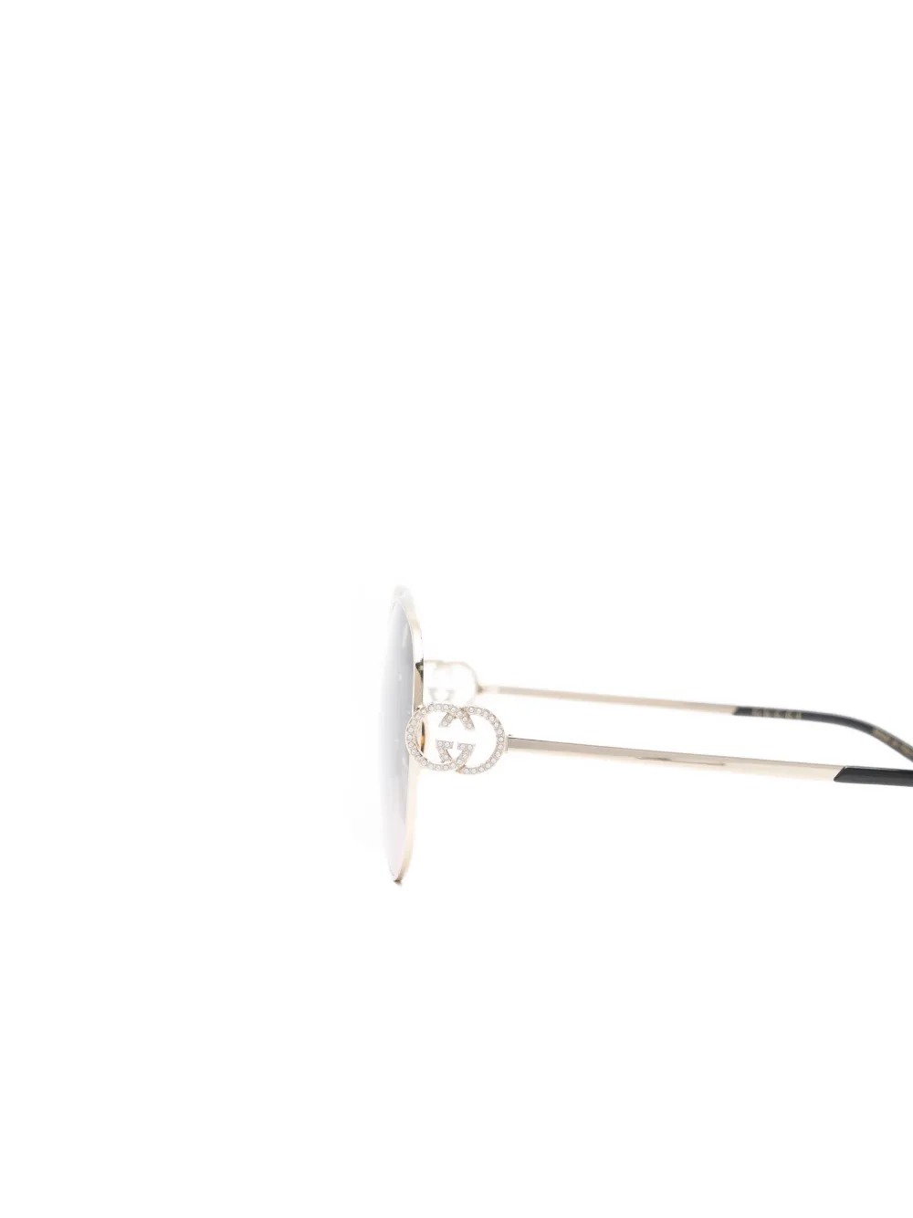 Gucci Eyewear GG zonnebril met rond montuur en logo Goud