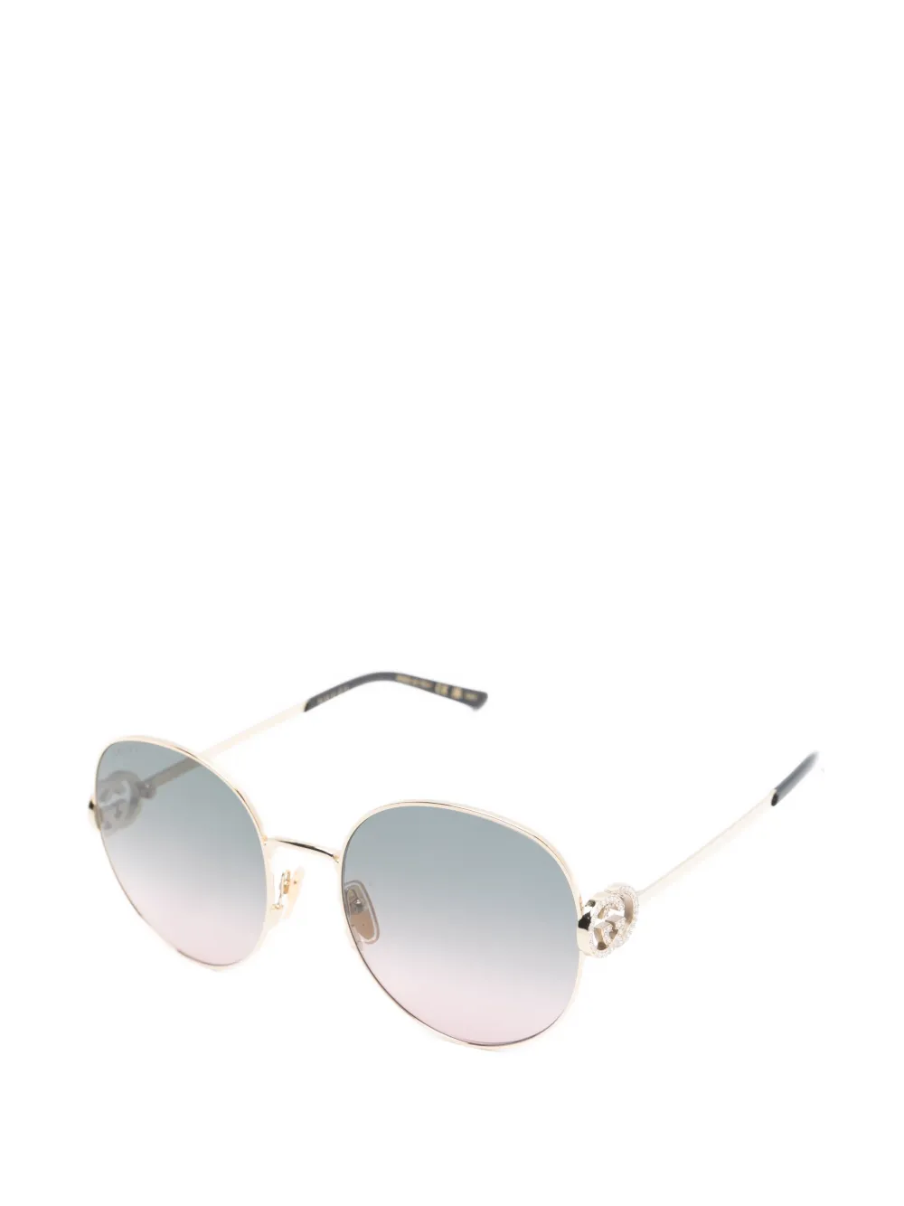 Gucci Eyewear GG zonnebril met rond montuur en logo Goud