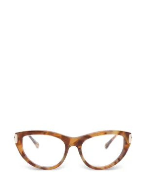 Chloé Eyewear トータスシェル ラウンドメガネフレーム | ブラウン